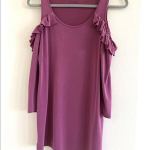 Jessica Simpson 
Scoop Neck Ruffled Cold Shoulder Maternity
